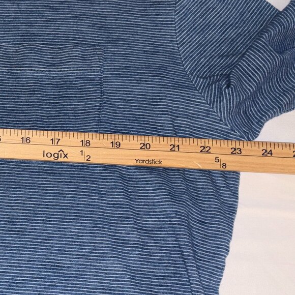 Peter Millar Solid Stretch Jersey Long Sleeve Polo Heathered Blue Knit Large - Picture 10 of 11